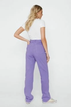 9's Style Denim Puddle Jean -Nasty Gal Sales Store Sales womens purple 90s style denim puddle jean 2