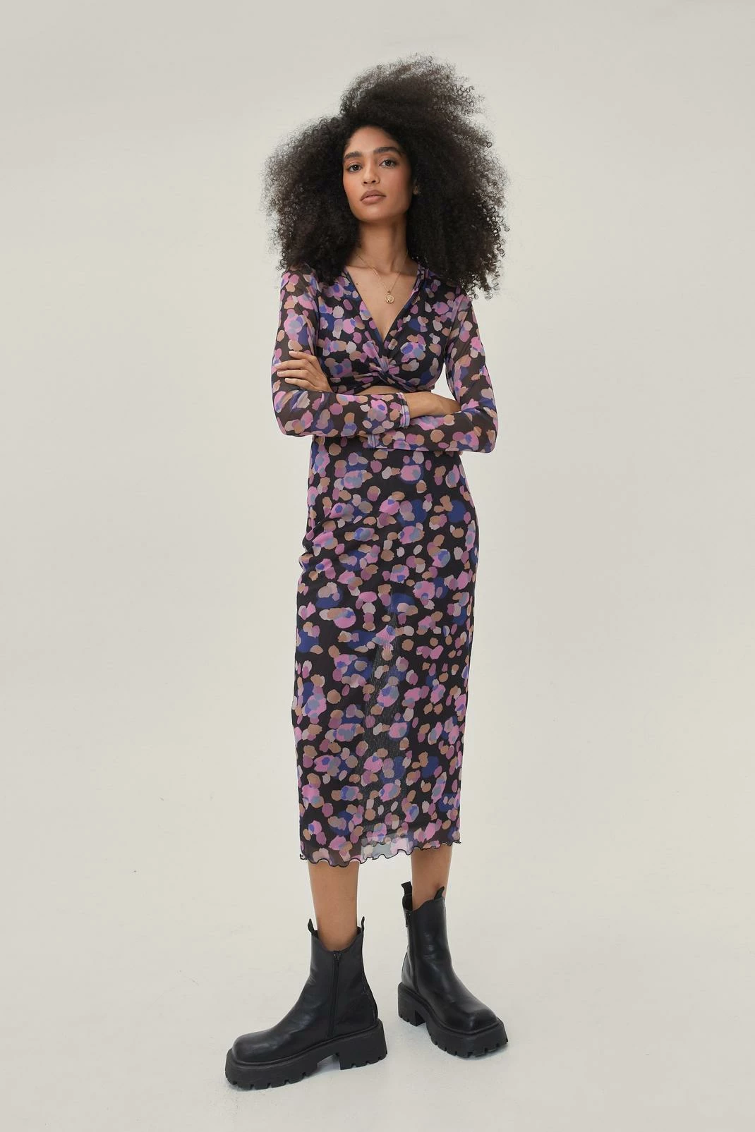 Abstract Spot Knot Front Mesh Top 2 Abstract Spot Knot Front Mesh Top - Image 2