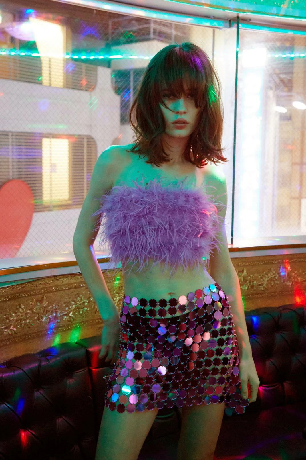 Disc Chainmail Sequin Mini Skirt 2 Disc Chainmail Sequin Mini Skirt - Image 2