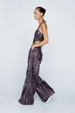 Alternative view of Faux Leather Snake Print Pants
