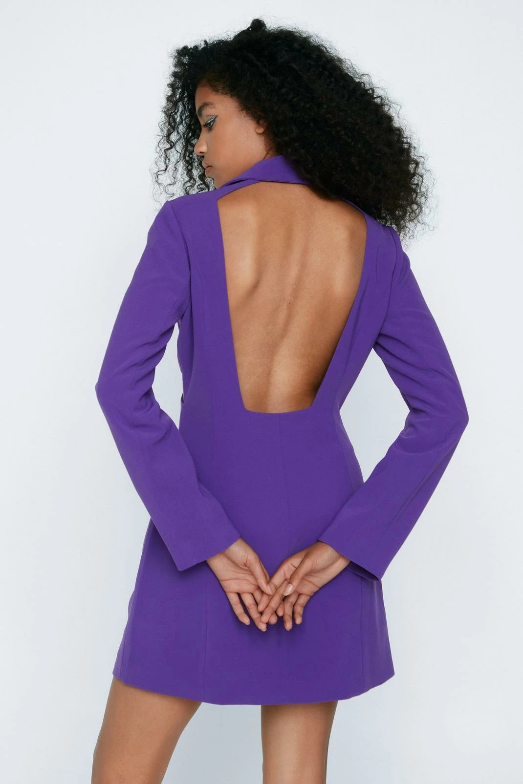 Premium Twill Cut Out Blazer Dress 1 Premium Twill Cut Out Blazer Dress