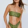 Recycled Snake Reversible Bandeau Bikini Set