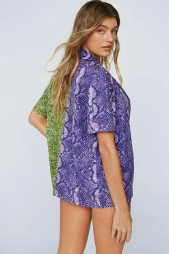 Alternative view of Recycled Snake Splice Tbikini And Shirt 3pc