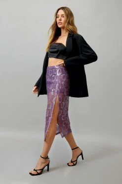 Sheer Lace Slip Skirt