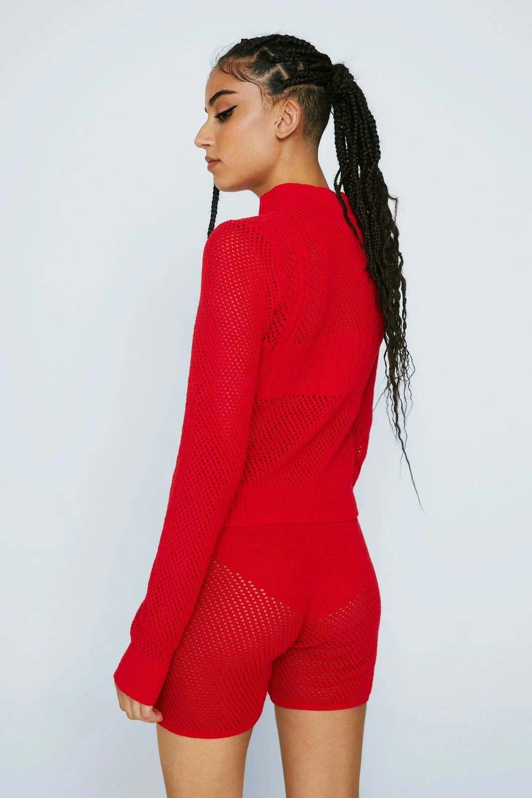 Premium Chenille Mesh Panelled Biker Shorts 3 Premium Chenille Mesh Panelled Biker Shorts - Image 3