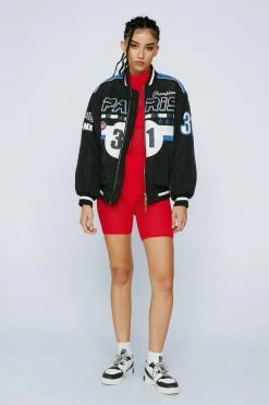 Premium Chenille Mesh Panelled Biker Shorts