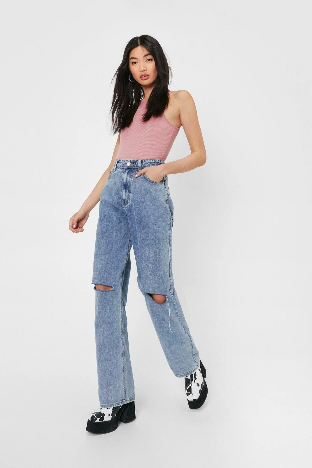 Ribbed Racerback High Leg Bodysuit 2 Ribbed Racerback High Leg Bodysuit - Image 2