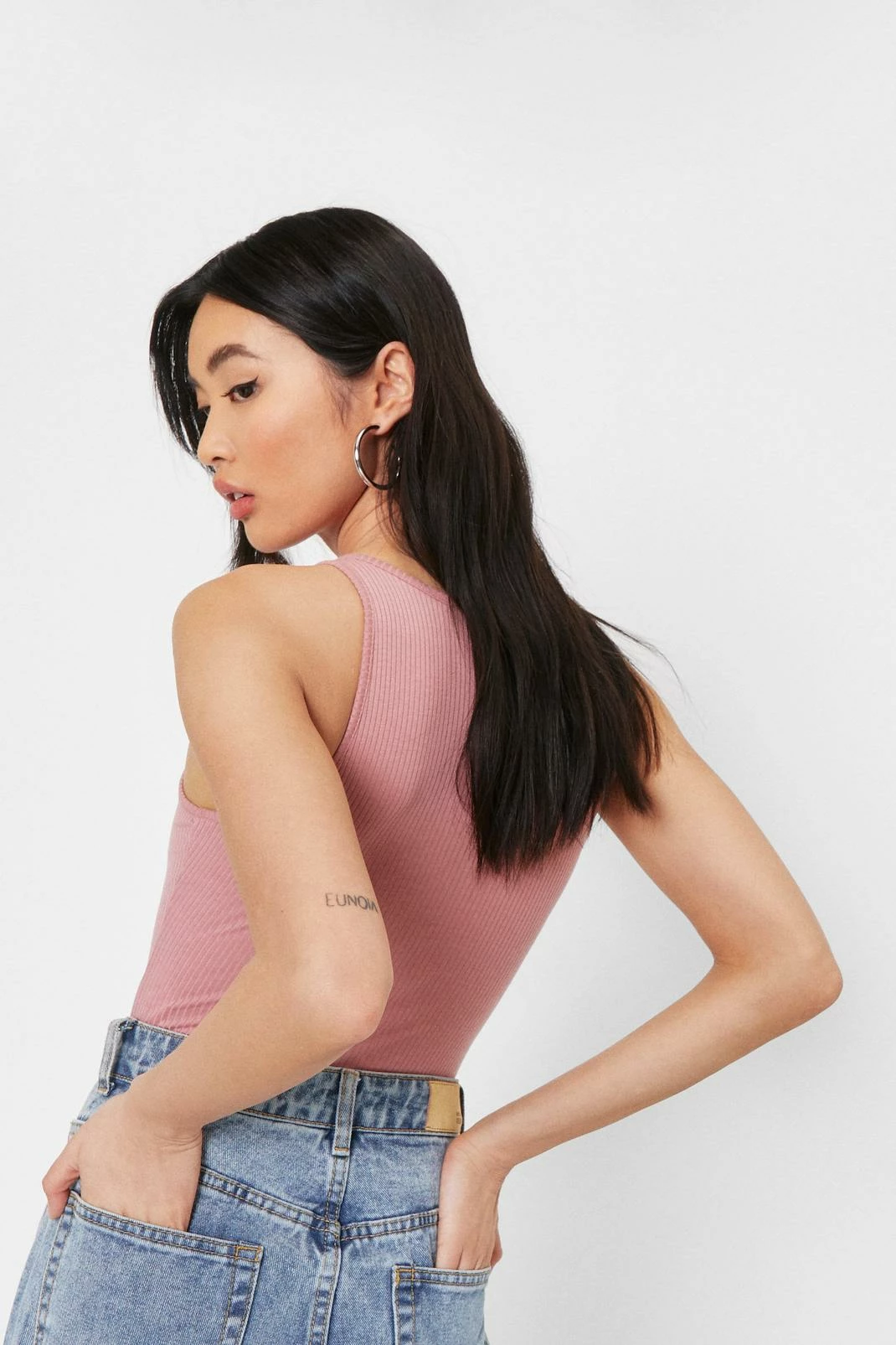 Ribbed Racerback High Leg Bodysuit 3 Ribbed Racerback High Leg Bodysuit - Image 3