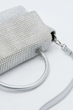 Embellished Grab Bag -Nasty Gal Sales Store Sales womens silver embellished grab bag 2
