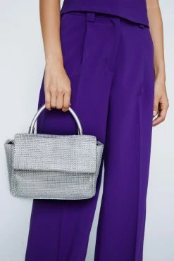 Embellished Grab Bag -Nasty Gal Sales Store Sales womens silver embellished grab bag 3