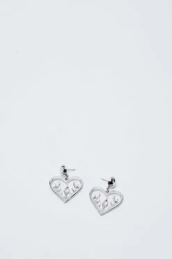 Alternative view of Pear Drop Heart Flame Earrings
