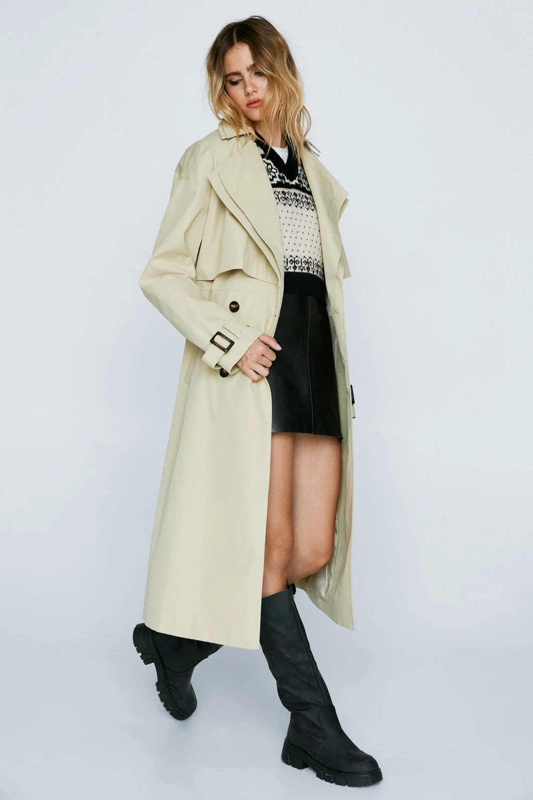 Premium Twill Double Layer Trench Coat 2 Premium Twill Double Layer Trench Coat - Image 2