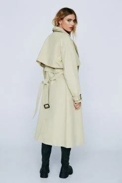 Premium Twill Double Layer Trench Coat 6 Premium Twill Double Layer Trench Coat -Nasty Gal Sales Store Sales womens stone premium twill double layer trench coat 2