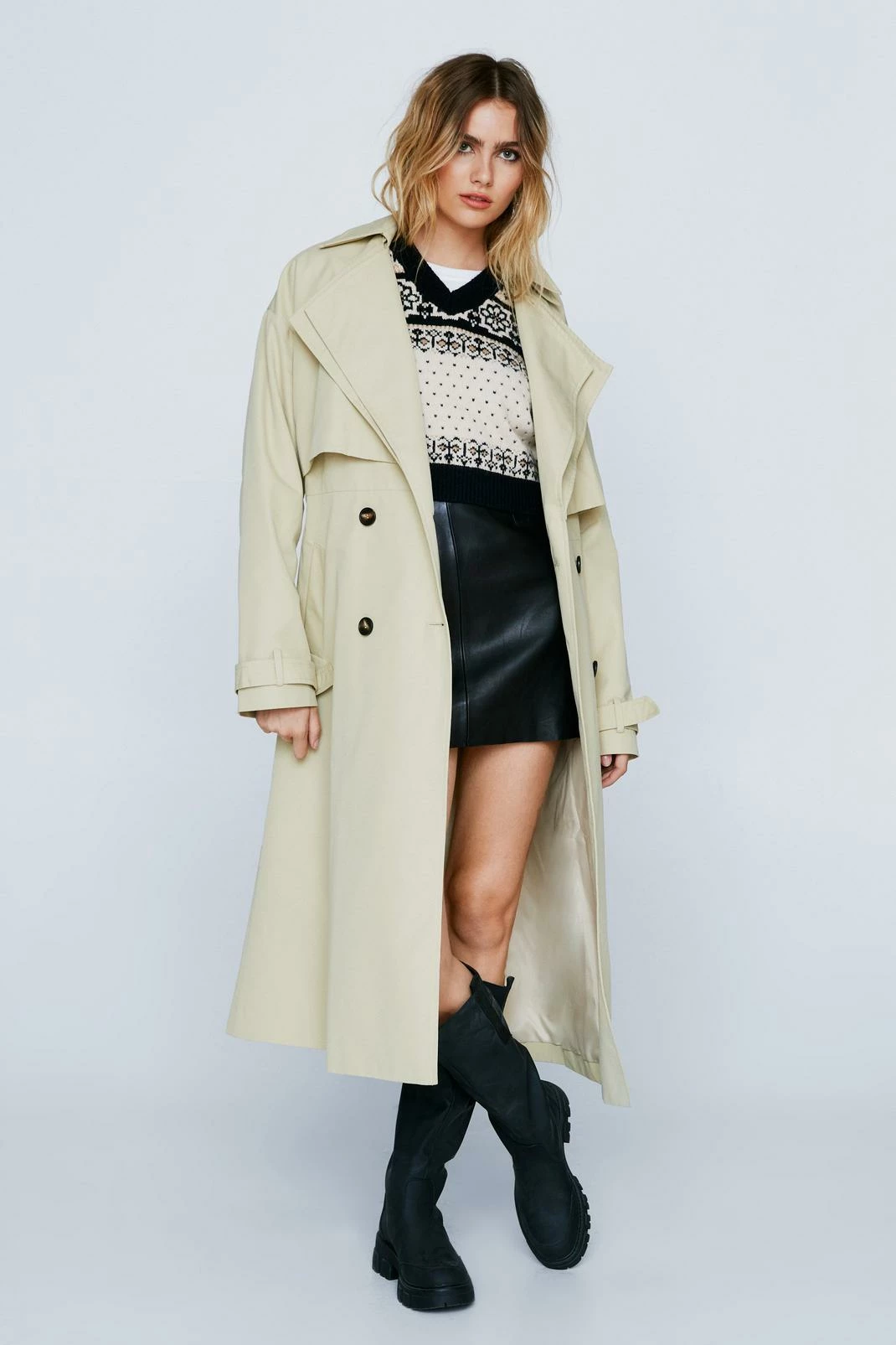 Premium Twill Double Layer Trench Coat 1 Premium Twill Double Layer Trench Coat