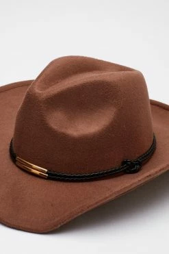 Contrast Faux Leather Trim Cowboy Hat 6 Contrast Faux Leather Trim Cowboy Hat -Nasty Gal Sales Store Sales womens tan contrast faux leather trim cowboy hat 2