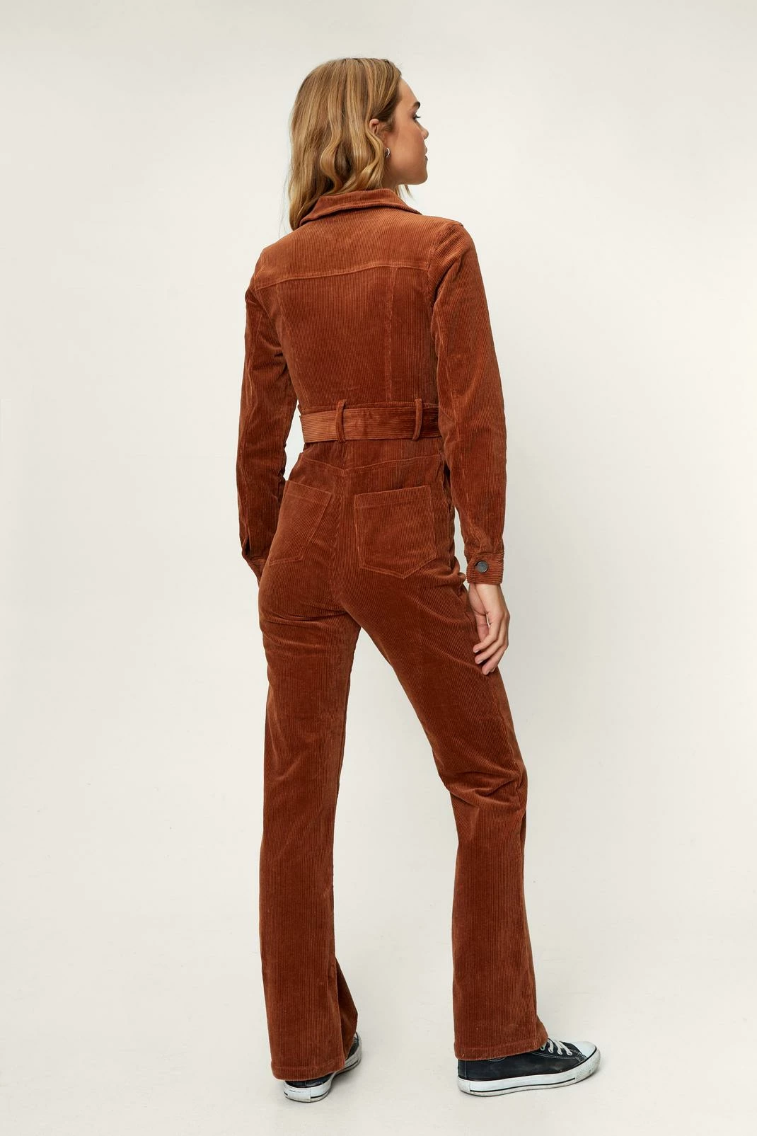 Cord Long Sleeve Zip Front Jumpsuit 3 Cord Long Sleeve Zip Front Jumpsuit - Image 3