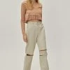 Ribbed Mini Ruffle Top