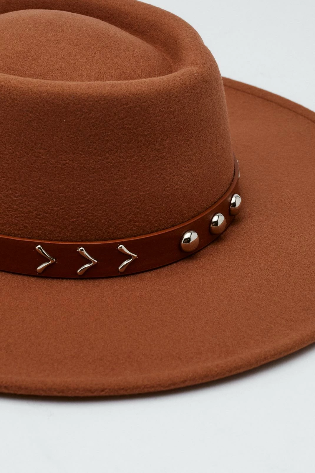Studded Trim Fedora Hat 3 Studded Trim Fedora Hat - Image 3