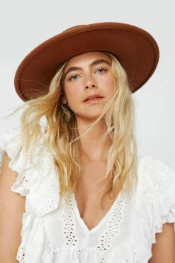 Studded Trim Fedora Hat