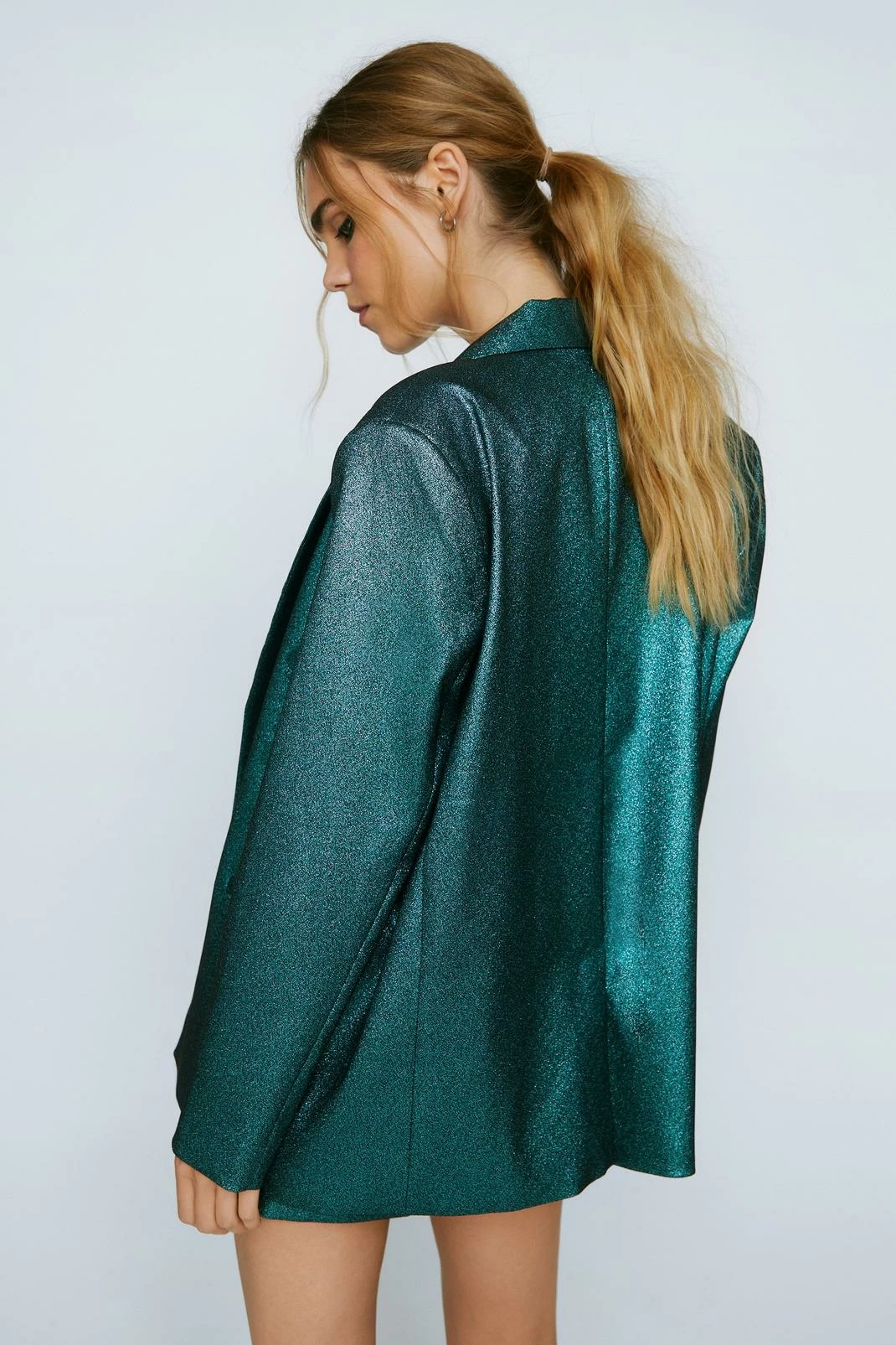 Metallic Glitter Tailored Blazer 3 Metallic Glitter Tailored Blazer - Image 3
