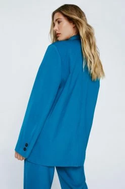 Tailored Single Breasted Blazer -Nasty Gal Sales Store Sales womens teal tailored single breasted blazer 2