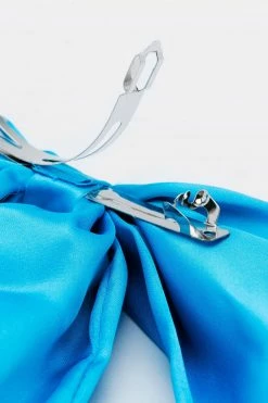 Satin Bow Hair Clip 9 Satin Bow Hair Clip -Nasty Gal Sales Store Sales womens turquoise satin bow hair clip 2
