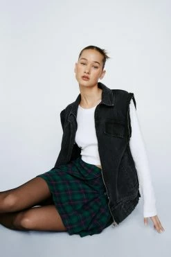 Petite 2 In 1 Detach Sleeve Denim Jacket -Nasty Gal Sales Store Sales womens washed20black petite 2 in 1 detach sleeve denim jacket 1