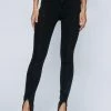 Zip Hem Skinny Denim Jeans