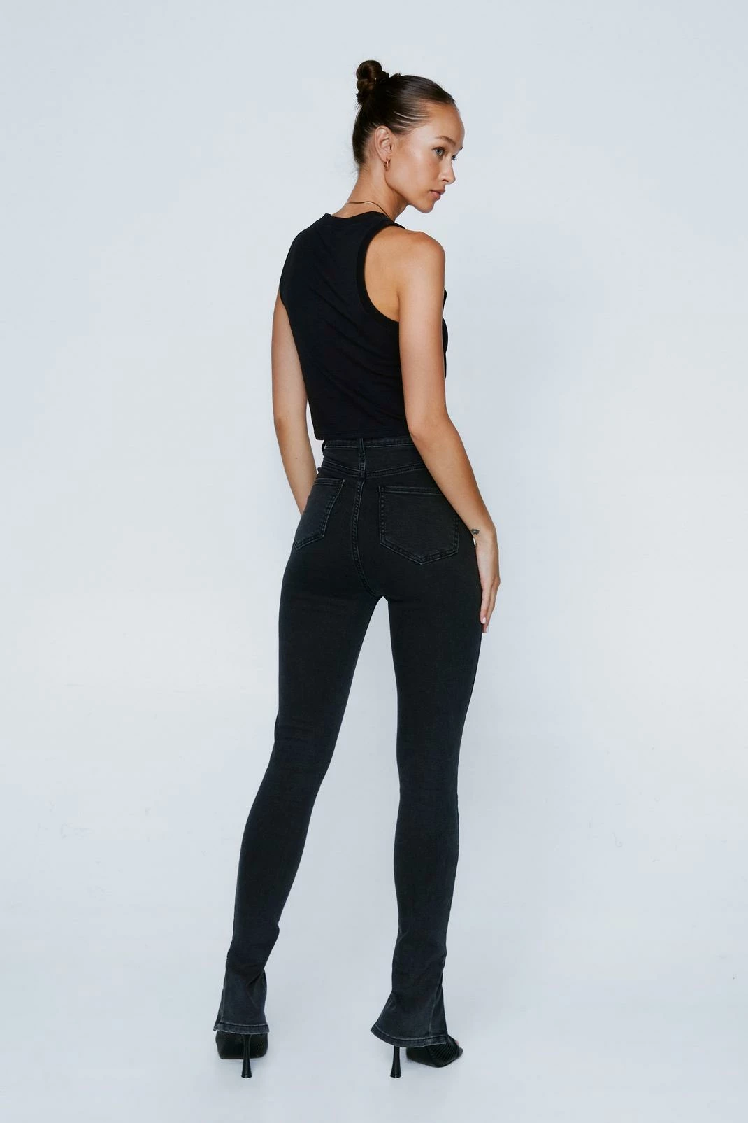 Zip Hem Skinny Denim Jeans 3 Zip Hem Skinny Denim Jeans - Image 3