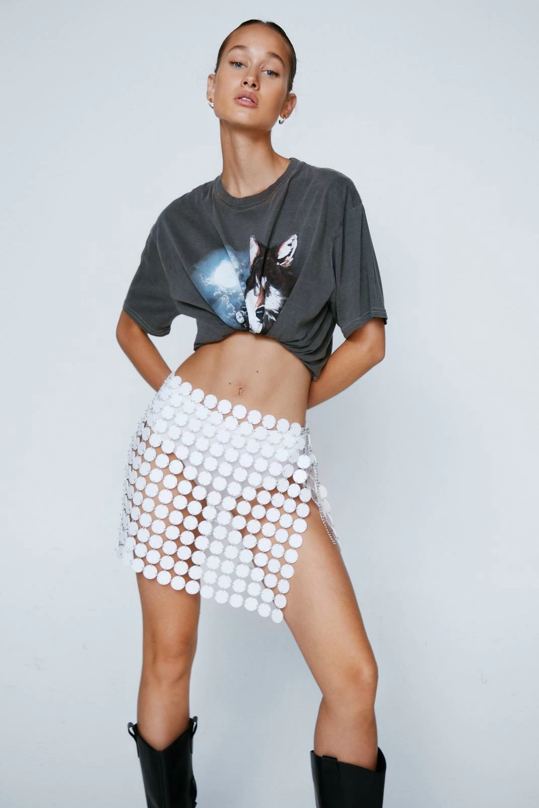 Disc Chainmail Sequin Mini Skirt 8 Disc Chainmail Sequin Mini Skirt - Image 8