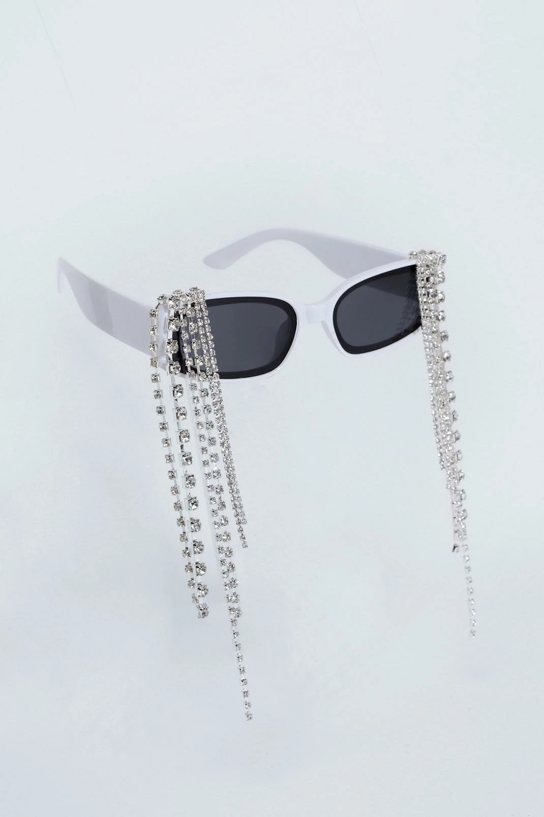 Drop Diamante Rectangle Sunglasses 2 Drop Diamante Rectangle Sunglasses - Image 2