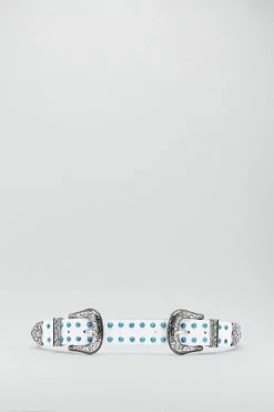 Faux Leather Double Buckle Western Belt 5 Faux Leather Double Buckle Western Belt -Nasty Gal Sales Store Sales womens white faux leather double buckle western belt 1