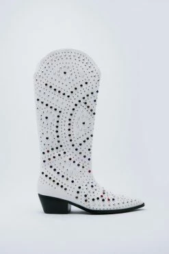 Alternative view of Faux Leather Embellished Cowboy Boots
