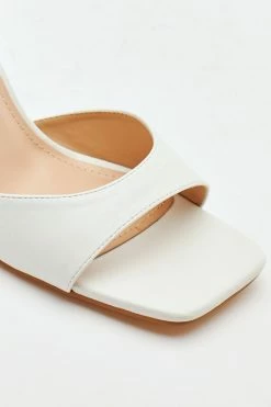 Faux Leather Spring Fling Heels -Nasty Gal Sales Store Sales womens white faux leather spring fling heels 2