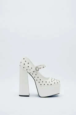 Alternative view of Gem Encrusted Platform Mary Jane Heels