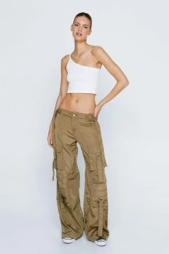 One Shoulder Strappy Ribbed Cami -Nasty Gal Sales Store Sales womens white one shoulder strappy ribbed cami