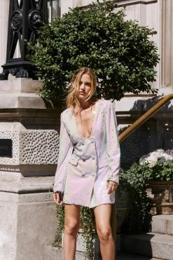 Premium Plunge Sequin Mini Dress 13 Premium Plunge Sequin Mini Dress -Nasty Gal Sales Store Sales womens white premium plunge sequin mini dress 3