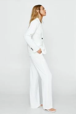 Low Waisted Wide Leg Tailored Pants -Nasty Gal Sales Store Sales womens white premium tailored kick flare pants