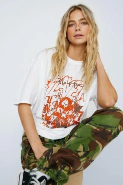 Slayer Graphic Band T-shirt 7 Slayer Graphic Band T-shirt -Nasty Gal Sales Store Sales womens white slayer graphic band t shirt 3