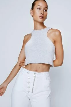 Split Hem Zip Front Button Detail Jeans -Nasty Gal Sales Store Sales womens white split hem zip front button detail jeans