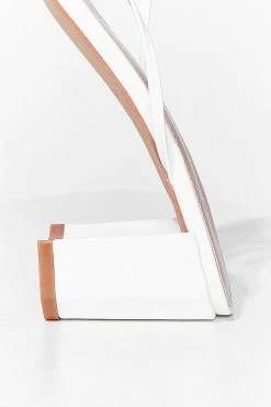 Strappy Block Heeled Mules -Nasty Gal Sales Store Sales womens white strappy block heeled mules 2