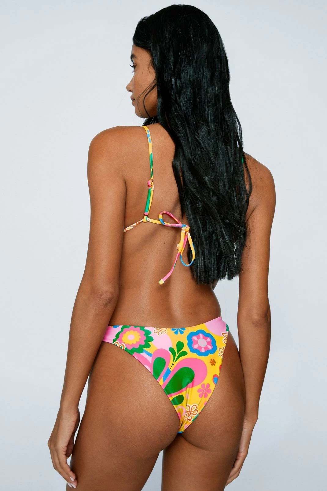 Retro Floral Knot Triangle Bikini Set 3 Retro Floral Knot Triangle Bikini Set - Image 3