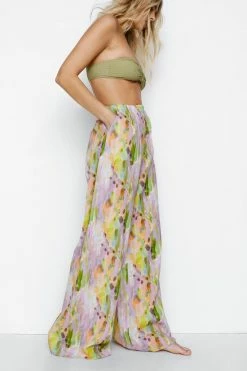 Tie Dye Super Wide Leg Pants 7 Tie Dye Super Wide Leg Pants -Nasty Gal Sales Store Sales womens yellow tie dye super wide leg pants 3
